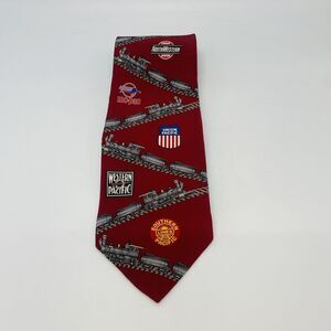 Railroad Train Themed Men’s Novelty Necktie Silk Mo-pac Union Pacific Options BF
